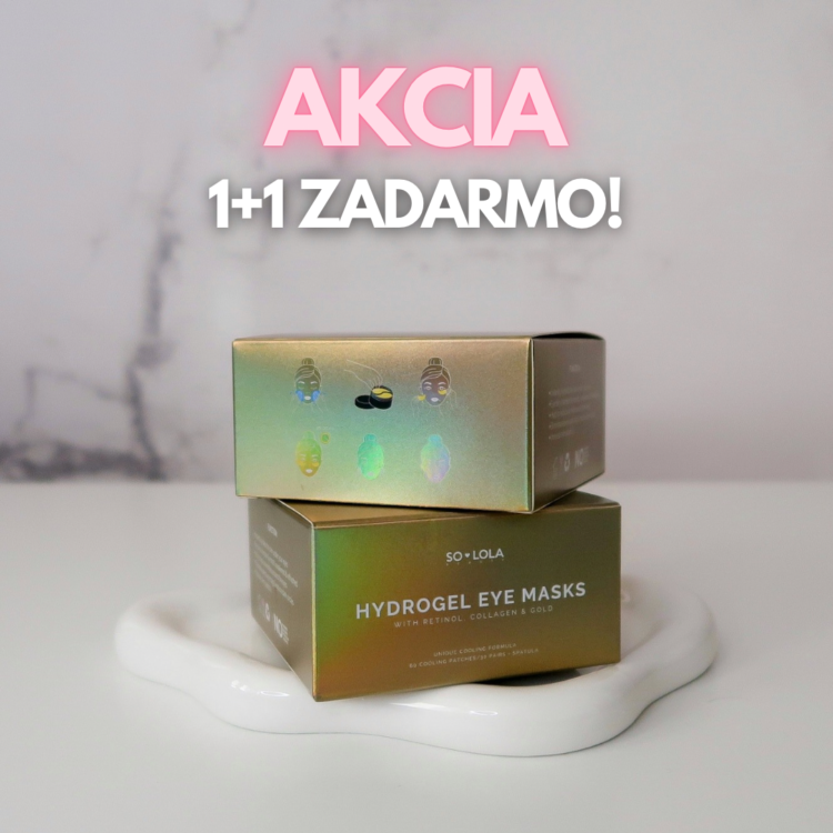 1+1 ZADARMO! Hydrogélové Masky s 24k zlatom